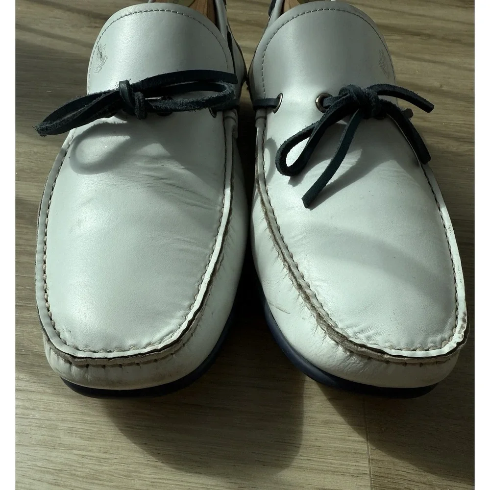 Salvatore Ferragamo Men's Shoes White‎ Blue Size 9.5 US with No box